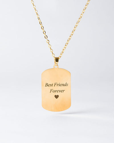 Collier Plaque Argent