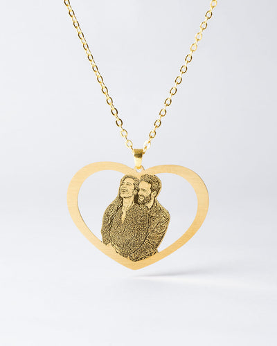 Collier Creusé en Coeur