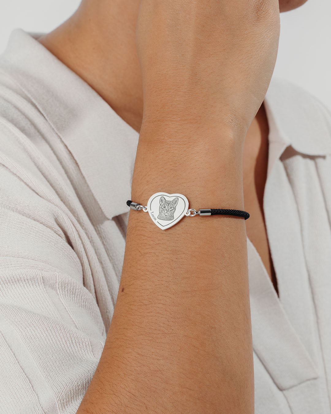 Bracelet en Coeur Argent
