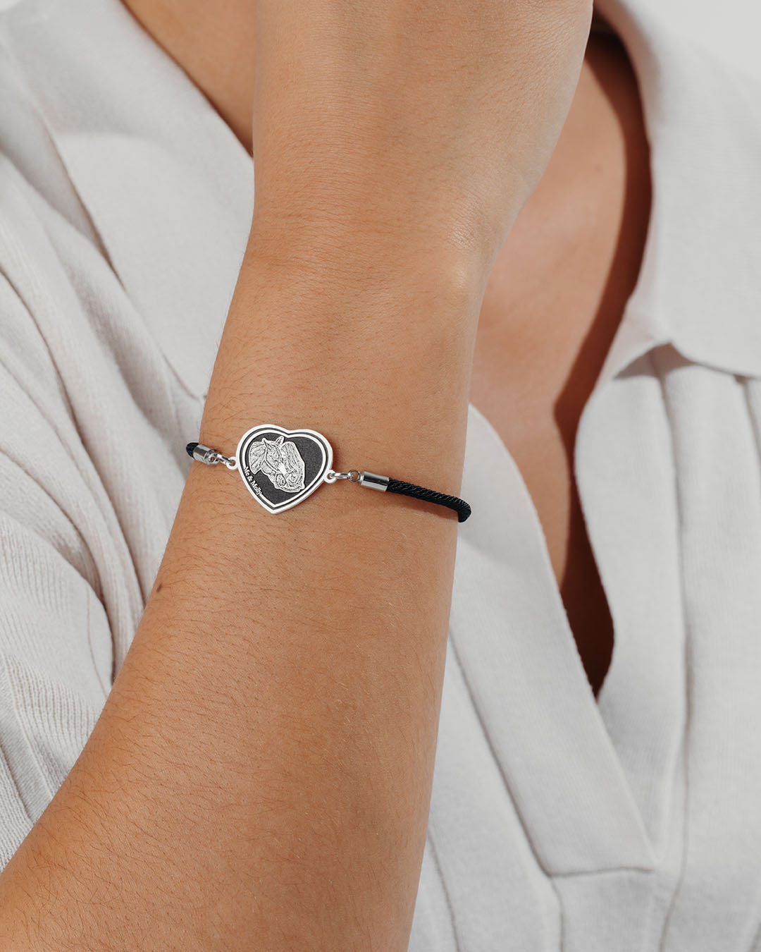 Bracelet en Coeur noir