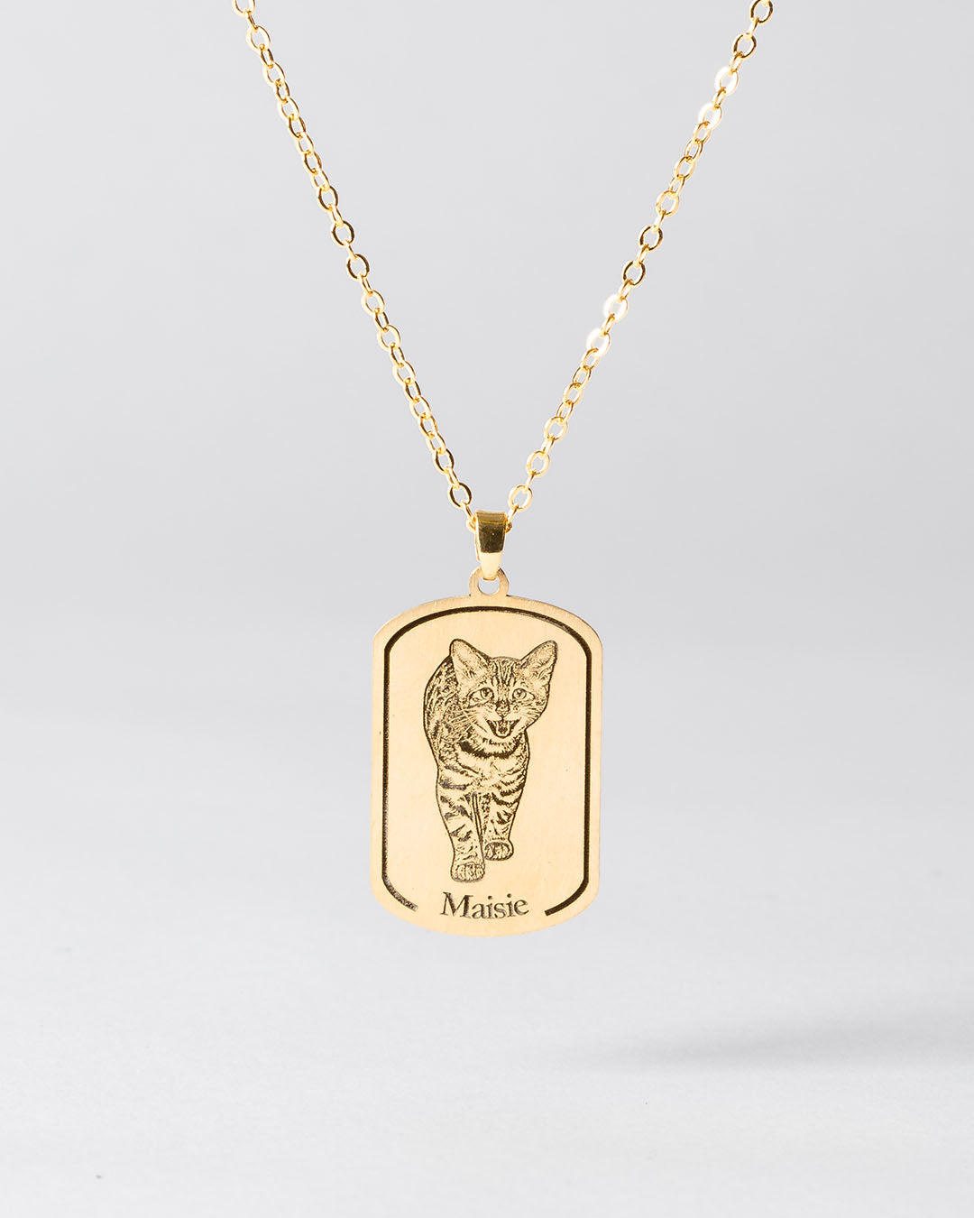 Collier Plaque Argent