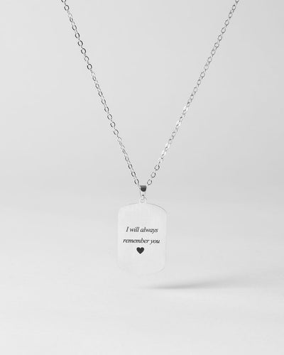 Collier Plaque Argent